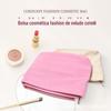 [Personalizável] em estoque multi-cor veludo cotelê macio bolsa de cosméticos acessórios simples moda essencial de viagem bolsa de armazenamento