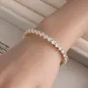 Pulseira Aberta de Diamante Integral de Alto Luxo Transfronteiriça Europeia e Americana, Pulseira Simples e Versátil com uma Fileira de Diamantes, Joias Estilo Hot Girl