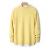 Suéter 100% lana pura para hombre, jersey de cuello redondo, suéter grueso de punto trenzado, tejido de punto de lana casual holgado para otoño e invierno, transfronterizo