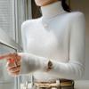 Suéter Básico Simple de Punto 2022 Suéter Interior de Lana Suéter Grueso Combinable Cuello Alto Suéter Base para Mujer Otoño e Invierno Suéter Adelgazante