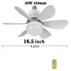 Ventilador de Teto Novo com Tampa de Rosca de Abóbora de Seis Folhas Tampa Branca Leite Folha Destacável Lâmpada Ventilador Sala de Estar Sala de Jantar Quarto Lâmpada Ventilador