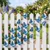 Nuevo Adhesivo de Pared de Mariposa Azul Estéreo Simulado 3D Decoración de Atmósfera para el Hogar Pegatinas de Mariposa Un Paquete 36 Piezas
