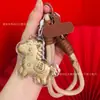 Nuevo Llavero de Caballo Pequeño Princesa de Oro Puro Colgante Creativo de Dibujos Animados Popular al por Mayor Encanto para Teléfono