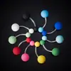 E-commerce transfronteiriço para anel de umbigo de bola de acrílico de cor sólida mais vendido piercing de umbigo fosco joia para piercing