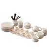 Tetera de Porcelana de Jade Blanco con Tapa de Tres Piezas, Taza de Té, Taza para Ceremonia del Té, Lavado de Tinta, Cerámica Doméstica de Montañas Lejanas, Juego de Té Kung Fu