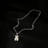 Collar Colgante de Oso Cadena de Clavícula Hip-Hop Cadena de Accesorio Femenino Simple de Lujo Ligero Transfronterizo Europeo y Americano