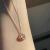 Colar Anel Circular de Luxo Leve de Nicho para Mulheres, Novo Estilo da Moda, Corrente Versátil para Clavícula, Simples e Requintado com um Toque de Alto Padrão