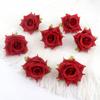 Gotas de Rocío Flor de Rosa Accesorios Flor Artificial DIY Tela de Seda Tocado Gotas Rizos Rosas Accesorios para Diadema