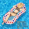 Nueva silla inflable de lunares de colores colchoneta de aire entretenimiento para piscina flotante para una persona malla de PVC engrosada tapete flotante