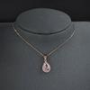 Comercio electrónico AliExpress, nuevo collar transfronterizo para mujer, Joker, gota de agua, pera, collar de circonitas coloridas, directo x711