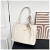 Bolsa de Ombro Única Estilo Floresta de Alto Valor Estético, Estilo Preguiçoso Francês Elegante, Bolsa Tote com Lenço Estilo Americano Fresco, Bolsa Transversal, Versátil