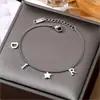 Pingente de Amor Personalizado de Nicho Estilo Boêmio Retrô Transfronteiriço Europeu e Americano Acessórios de Pulseira com Corrente de Aço Titânio Amor