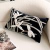 Funda de Almohada de Terciopelo Bordado de Lujo Ligero de Alta Gama Estilo Antiguo Retro Sala de Estar Sofá Almohada Cojín Estilo Chino