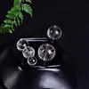 Cuentas de Corazón de Cristal Blanco Natural del Sutra del Corazón, Cuentas Sueltas del Sutra, Cuentas del Mantra del Corazón de Prajnaparamita, Cuentas para DIY