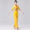 Traje de Dança Quadrada Novo Padrão de Dragão Manga Média Dança Clássica Dança Folclórica Estilo Chinês Traje de Performance terno YM2426