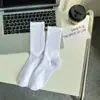 Calcetines de Punto de Color Sólido con Rayas Verticales para Otoño e Invierno, Diseño de Nicho Versátil, Calcetines Casuales Deportivos de Algodón Estilo Ins, Calcetines de Moda