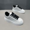 Zapatos de Hombre Primavera 2026 Nuevos Transpirables de Suela Gruesa con Aumento de Altura Zapatillas de Deporte Casuales de Moda Versátiles Zapatos Blancos para Hombre