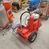 Máquina elétrica de marcação de pista por spray a frio para faixas de pedestres, áreas de fábrica, estacionamentos e linhas de redução de velocidade; máquina tudo-em-um de marcação de pista por termoplástico empurrada manualmente