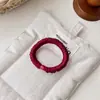 Banda Elástica para el Cabello de Satén Profundo y Colorido con Pliegues Estilo Intestino Delgado para Otoño e Invierno, Cuerda Básica para el Cabello, Goma Elástica de Alta Elasticidad para Cola de Caballo