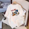 Camiseta de Manga Corta de Algodón Puro para Mujer Verano 2025 Nueva Moda Suelta Adelgazante Camiseta Diseño con Sentido Nicho Top para el Cabello