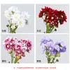Flores de crisântemo artificiais da série roxa para decoração de salão de banquetes de casamento, flores artificiais para palco de hotel e arranjos de corredor