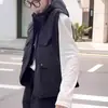 Colete com Capuz Workwear Europeu para Mulheres Primavera Novo Solto Casual Jaqueta Jaqueta com Capuz Jaqueta Corta-vento Estilo Americano
