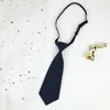 Corbata Pequeña Lisa Casera Ultracorta para Mujer, Estilo Perezoso, No Necesita Atarse, Estilo Universitario Lindo Japonés, Marrón Retro para Niños de Guardería
