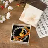 Caja de Empaque Cubierta Cielo y Tierra con Flor y Brocado Estilo Chino Caja de Papel para Empaque de Joyería Caja de Exhibición Larga para Regalo