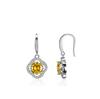 Populares aretes nuevos europeos y americanos aretes de plata esterlina s925 con incrustaciones de circón colorido libro rojo pequeño aretes microincrustados personalizados