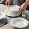 Platos y Tazones Cerámicos para el Hogar, Platos Roscados, Platos y Tazones, Juegos de Vajilla Sencillos, Platos de Cena Occidentales, Platos para Pasta, Tazones para Fideos, Platos para Bistec
