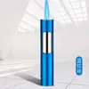 Encendedor cilíndrico a prueba de viento con llama azul recta creativo inflable tendencia genial personalizado personalizado Encendedor de red roja al por mayor