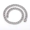 Espina Europea y Americana 10mm Completa de Diamante Cadena Cubana Hip Hop Unisex Pulsera de Personalidad de Nicho Accesorios al por Mayor