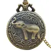 Reloj de Bolsillo Vintage Grande Reloj Digital Antiguo Grande para Personas Mayores Patrón de Elefante Búho Reloj de Cuarzo de Boutique Venta al por Mayor