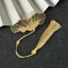 Marcador de Página Metal Latão Logo Personalização Estilo Chinês Caligrafia Estilo Antigo Presente de Formatura Tassel Comemorativo Marcador de Página