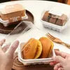 Caja para Pastel Rollo de Toalla Transparente Caja de Empaque para Sándwich de Carne Deshebrada y Vieiras Caja de Empaque para Postre Mousse Stock Listo Transfronterizo