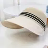 Chapéu de pescador de algodão e linho estilo japonês para mulheres, novo modelo de verão com tira preta, plissado, para proteger do sol, design artístico vintage, faz o rosto parecer menor, chapéu de proteção solar