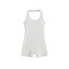 Camisola Europea y Americana de Ins Blogger Principal Sexy Espalda Descubierta Cuello para Mujer Mono Americano Ajustado Elástico Ajustado