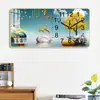 Novo Relógio de Parede em Porcelana Cristal Pintada para Sala de Estar, Uso Doméstico com Calendário, Luminoso, Silencioso, Relógio de Quartzo para Sala de Jantar, Direto da Fábrica