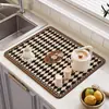 Tapete Drenante para Barra de Cocina Posavasos Absorbente de Grafeno Tapete Aislante para Mesa de Té Secado Rápido Sin Lavar para Tazas y Vasos Mesa