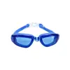 Gafas de natación profesionales de silicona transfronterizas, gafas de natación de competición impermeables con recubrimiento electroplateado antivaho, en stock para adultos de alta definición