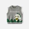 Suéter Tesoro Casual de Moda de Dibujos Animados para Hombre y Mujer Primavera Nuevo 2025 Chaleco de Punto Jacquard de Dinosaurio