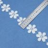 Encaje de seda de leche con bordado de flores de 4,6 cm, soluble en agua, decorativo, para mujer, accesorios para cortinas