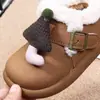 Nuevos Zapatos de Algodón Estilo Coreano para Niños, Superficie de Cuero, Zapatos Calientes para Niños y Niñas, Zapatos de Bebé 5197