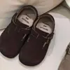 Outono de 2026 Novo Estilo Coreano Moda Versátil Couro Camurça Birkenstock Sapatos