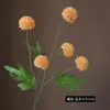 Bolas de Dente-de-leão com Mola Simulada, Crisântemo, Flores Artificiais, Adereços para Decoração de Casa e Casamento, Buquê Artificial de Alta Qualidade