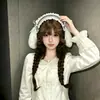 Diadema de encaje con teclas de piano Retro Lolita, una diadema juguetona y linda con orejas de conejo, un accesorio para el cabello de subcultura para el corazón de una niña para mujeres