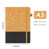 Set de Cuaderno para Comercio Exterior Transfronterizo con Textura Suave de Corcho, Costuras de PU y Correa con Patrón de Tela, Adecuado para Uso de Negocios y Oficina