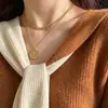 Colar Estilo Europeu e Americano, Design Minimalista, Corrente de Suéter Dupla Camada, Simples e Elegante, Corrente de Clavícula Versátil, Corrente de Pescoço