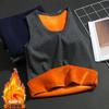 Chaleco Cálido Grueso con Forro Polar para Hombre Otoño e Invierno Juvenil Color Sólido Ajustado Guapo Base Ropa Interior Deportiva Chaleco