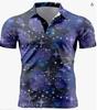Camisa Polo Casual Masculina Verão AliExpress Amazon Estampa 3D Rosa Caveira